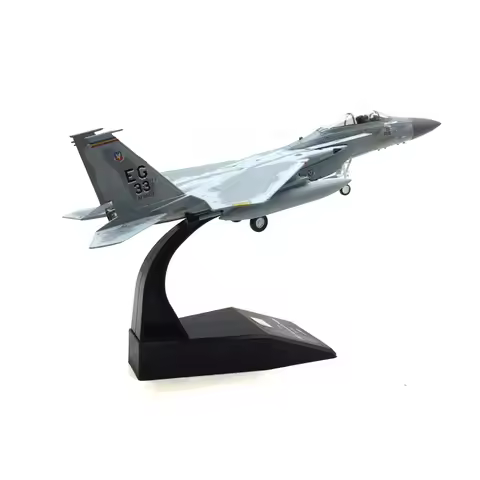 1:100 Scale Toys Plane Usa F-15c American Eagle Supersonic Fighter Model & Display Stand Collection 