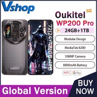 Oukitel WP200 Pro 5G Rugged Phone Modular Design Detachable Earphone watch 24GB+1TB 6.7" Android 15 