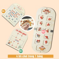 [NEW] Mandarin umbrella, 4-in-1 O Quan chess, wooden toys for children, as mid-autumn gifts, CNY, sc