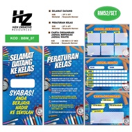 Set Keceriaan Kelas Banner Bunting kelas Jadual Carta Organisasi Selamat Datang