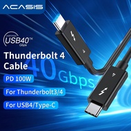 ACASIS Multi-Form Thunderbolt 4 Cable 40Gbps Data Transfer 100W Charging 8K Display or Dual 4K Video Compatible Thunderbolt 3/4 USB4 Type-C Port devices