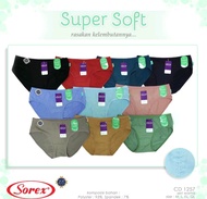 3 Pcs 6 Pcs Celana Dalam Perempuan Dewasa Sorex 1257 || CD Mini soft Sorek 1257
