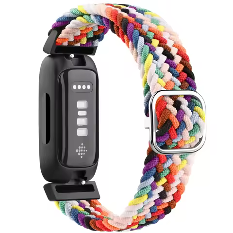 Elastic Braided Nylon Watch Band For Fitbit inspire 2/3/HR Strap Adjustable Bracelet For Fitbit Ace 