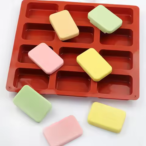 12 Cavity Silicone Protein Bars Mold Rectangle Granola Bar Baking Tool Mould Silicone Mold French Ca