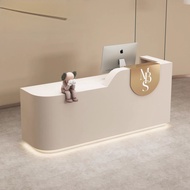 [Tahan Lama] Arc-shaped clothing store counter, cashier counter, training institution, simple modern