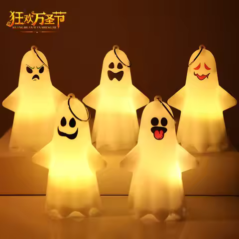 Halloween pumpkin lantern trick or treat ghost portable decoration ornaments ghost pendant party pro