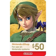 Nintendo eShop Prepaid Gift Top Up Card 50 USD