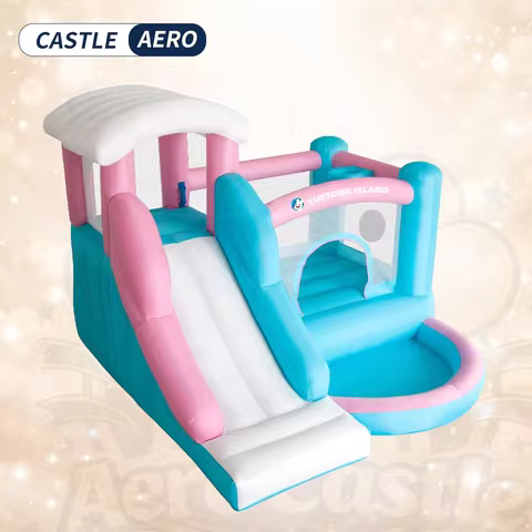 PVC Inflatable Bounce Castle Jumping Fun Kids Trampoline Foldable Small Indoor Outdoor Playhouse Bou