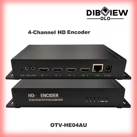4 Channels H264 H265 HD Video IPTV 1080P 4K Network Live Encoder