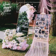 BUDGET Sticker Cermin Wedding Welcome Board Cermin Wedding Mirror Sticker