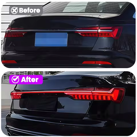 LED Taillight Assembly For Audi A6 A6L C8 Dynamic Flowing Light Tail Lamp Ambient light 2019-2024 Re