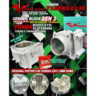 ( BIG WATER JACKET ) GEN 3 LC135 / Y15 HI POWER HIPOWER RACING CERAMIC BLOCK KIT & FJN FORGED PISTON