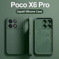 Casing for Poco X6 Poco X 6 Pro Pocox6 Pro Case Square Liquid Silicone Phone Case for Xiaomi Poco X6