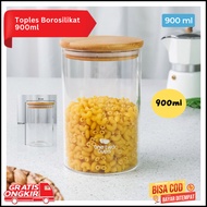 One Two Cups Borosilicate Glass Jar Food Storage Airtight Glass Jar 900ml - GH1270