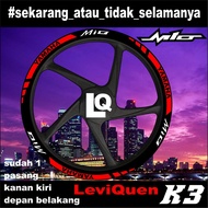 Leviquen rim stickers rim stickers cutting rims (k3) stickers for yamaha mio sporty, m3, mioS, MioGT