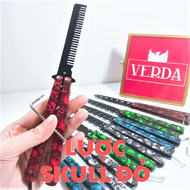 [TẶNG VÍT 2 ĐẦU] Lược bướm CSGO butterfly tập luyện và Trainer Đầu lâu cán thẳng - Mô hình skin thép