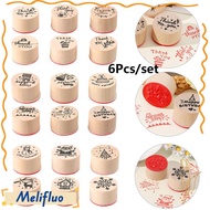 MELIFLUO 6pcs/set Blessing Greeting Words Art Craft Fashion Thank You Painting Drawing Supplies Dail