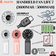 JISULIFE Handheld Fan Life7 (3600mAh / 5000mAh) Foldable Portable Rechargeable Handheld Fan Strong W