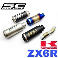 SC Project Exhaust Kawasaki ZX6R Short Muffler Stainless Pipe Accessories Motor ZX6 636 ZX636 ZX636R