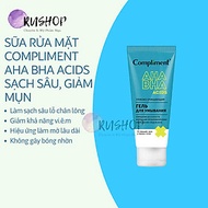 Sữa rửa mặt Compliment AHA BHA acids pH 5.5 sạch sâu, giảm mụn 150ml