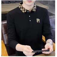 Casual T Shirt Lengan Panjang Lelaki Panjang Baju Kemeja Fashion Slim Fit Men Long Sleeve Shirt