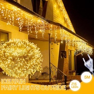 ✨🌙5M 216LED / 4M 96 LED Icicle Curtain String Lights Droop 40 60 cm Muharram Outdoor Eaves Garden De