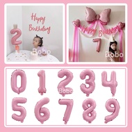 [24h Fast Delivery] American Version Birthday Party Decoration Candy Pink Number Balloon 53.3cm Ligh