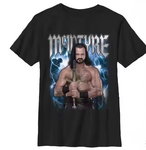 Drew McIntyre Merch Tee Unisex T-shirt Men Short Sleeve Tee Tops Clothes Causal Female Y2K Tops