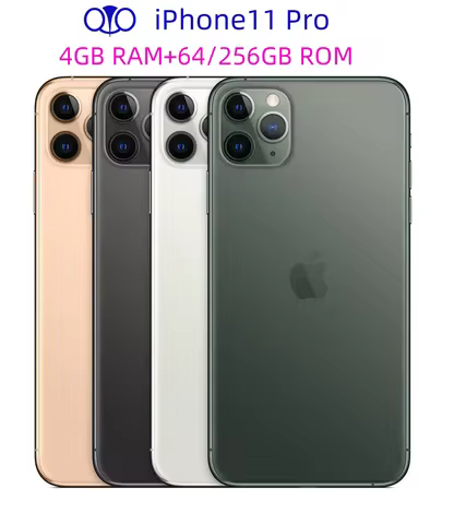 Original Apple iPhone 11Pro 64/256 GB ROM 5.8" Super Retina OLED A13 IOS iPhone 11 Pro Face ID Genui