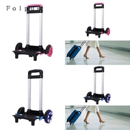[Baosity11] Backpack Trolley, Multifunctional Foldable 3 Sections Luggage Cart, Wheeled Cart, School