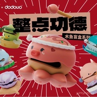 Merit Cute Doll Mystery Box Wooden Fish Birthday Gift Desktop Model Hourly Hand-made Peripheral Toy 