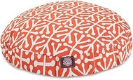 Orange Aruba Large Round Indoor Outdoor Pet Dog Bed With Removable Washable Cover By Majestic Pet Pr