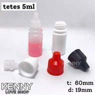 Isi 10PCS - CC BOTOL TETES 5 ML LANCIP POLOS PLASTIK PUTIH NATURAL 5ML BENING