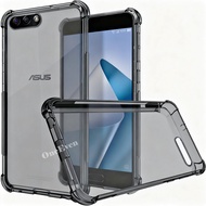 For ASUS ZenFone 4 ZE554KL Z01KD Z01KDA Z01KS Soft Silicone Translucent Black Jelly Case Transparent