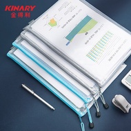 Mesh zipper bag A4Transparent document bag A5Document bag grid a3Document bag pvc Buggy bag