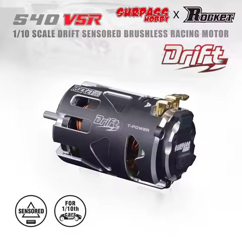 Surpasshobby Rocket 540 V5R Sensored Brushless Drift Racing Motor for 1/10 1/12 1/14 RC Car Competit
