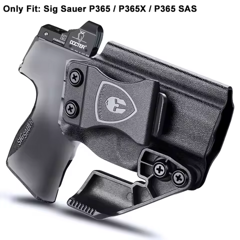 Only Fit Sig P365 / P365 SAS / P365X,WARRIORLAND IWB Kydex Holster,9mm Pistol, Mounting sight,Optics