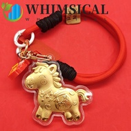 WHIMSICAL Golden Horse Accessories, Creative Year of Horse Gold Pony Keychain Accessories, Creative 