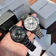 [Special Offer] watch Armani Armani Armani AR2434 43mm Quartz watch Steel Band watch Boy Birthday Gi
