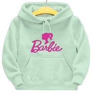 sweater hoodie anak barbie viral jaket anak perempuan untuk usia 5-14 tahun