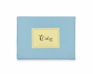 Celia HOME - 1,100針貢緞長絨棉淨色床笠枕袋 (粉藍) – 超柔軟光滑 透氣度高