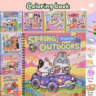 32 Page Spiral Bound Doodle Coil Coloring Book,Spiral Doodle Art Coloring Book for Adults Relaxation
