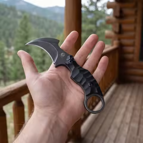 STRIDER - Eagle-shaped blade, high-hardness mini straight knife, D2 steel, G10 handle, camping emerg