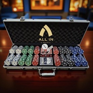 Poker Chip Set 500 pcs Chip Number Coin + Aluminum Suitcase Texas Holdem Kasino Coin Casino