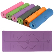 Monochrome TPE eco-friendly yoga mat non-slip fitness mat exercise yoga mat yoga mat