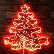 ADVPRO Christmas Tree Gifts Presents Lights RGB Dynamic Glam LED Sign - Cut-to-Edge Shape - Smart 3D Wall Decoration - Multicolor Dynamic Lighting st06s66-fnd-i0065-c