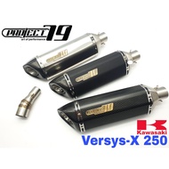 Project79 Exhaust Kawasaki VERSYS-X 250 2017 Slip On Piping Muffler Stainless Steel Project 79 QPM06