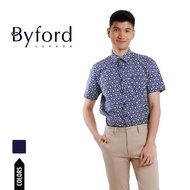 Byford Kemeja Lelaki | Byford Slim Fit Printed Short Sleeve Shirt - 3425003E