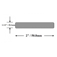 ALUMINIUM FLAT BAR 1-1/2" (38.1MM) X 2" (50.8MM) X 1FT (0.305M) - 6061 T6