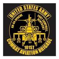 US Army AH-64 Apache Combat Aviation Brigade Cutting Sticker